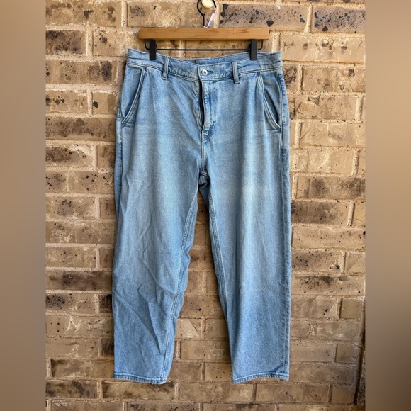 Uniqlo 64 Blue Women's Wide Straight Jeans 32 inch - Picture 2 of 11